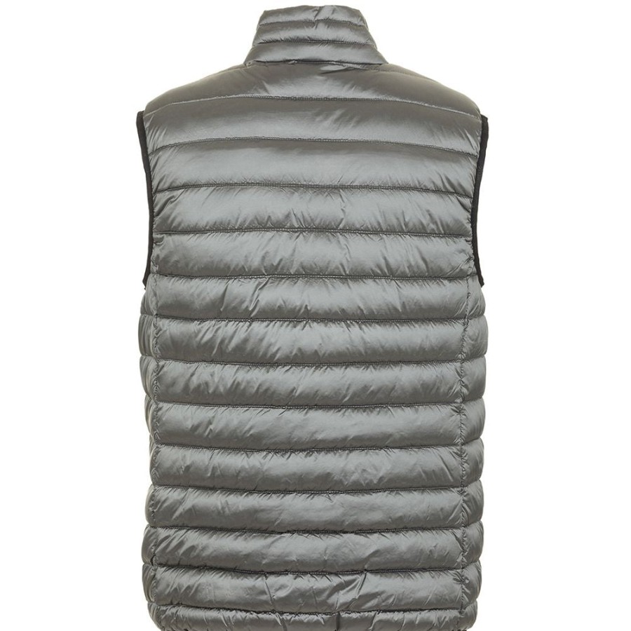 Men Fred Mello Men'S Vests | Fred Mello Sleeveless Zip Vest In Sophisticated Gray