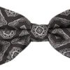 Men Dolce & Gabbana Men'S Ties & Bowties | Dolce & Gabbana Black Fantasy Pattern Adjustable Neck Papillon Bow Tie