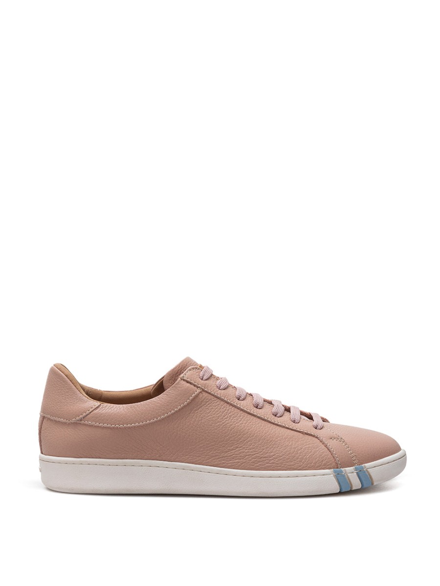 Women Bally Women'S Sneakers | Bally Pink Leather Sneakers