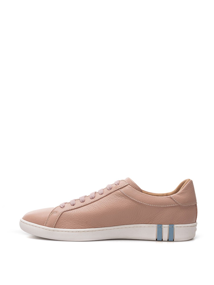 Women Bally Women'S Sneakers | Bally Pink Leather Sneakers