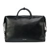 Men Baldinini Trend Men'S Luggage And Travel | Baldinini Trend Black Leather Di Calfskin Luggage And Travel