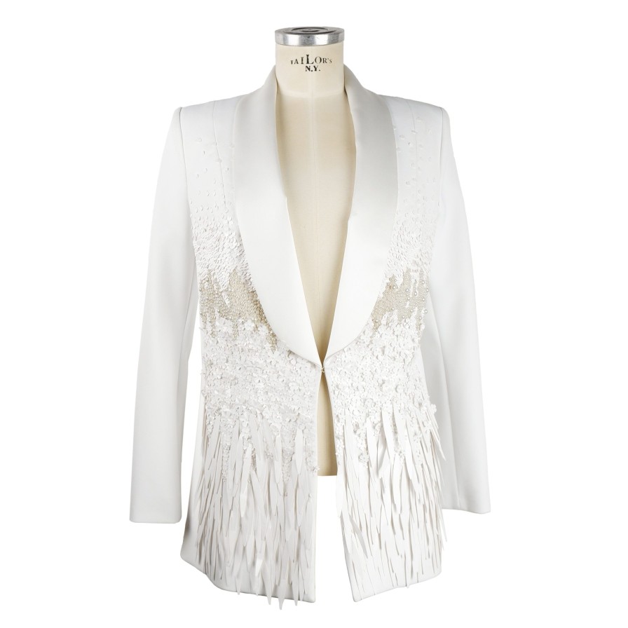 Women Elisabetta Franchi Women'S Suits & Blazers | Elisabetta Franchi Elegant Sequined Classic Jacket