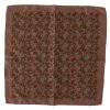 Men Dolce & Gabbana Men'S Handkerchief | Dolce & Gabbana Brown Carrots Print Silk Handkerchief