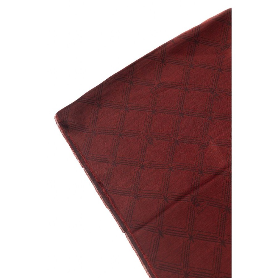 Men Trussardi Men'S Scarves | Trussardi Elegant Burgundy Printed Scarf