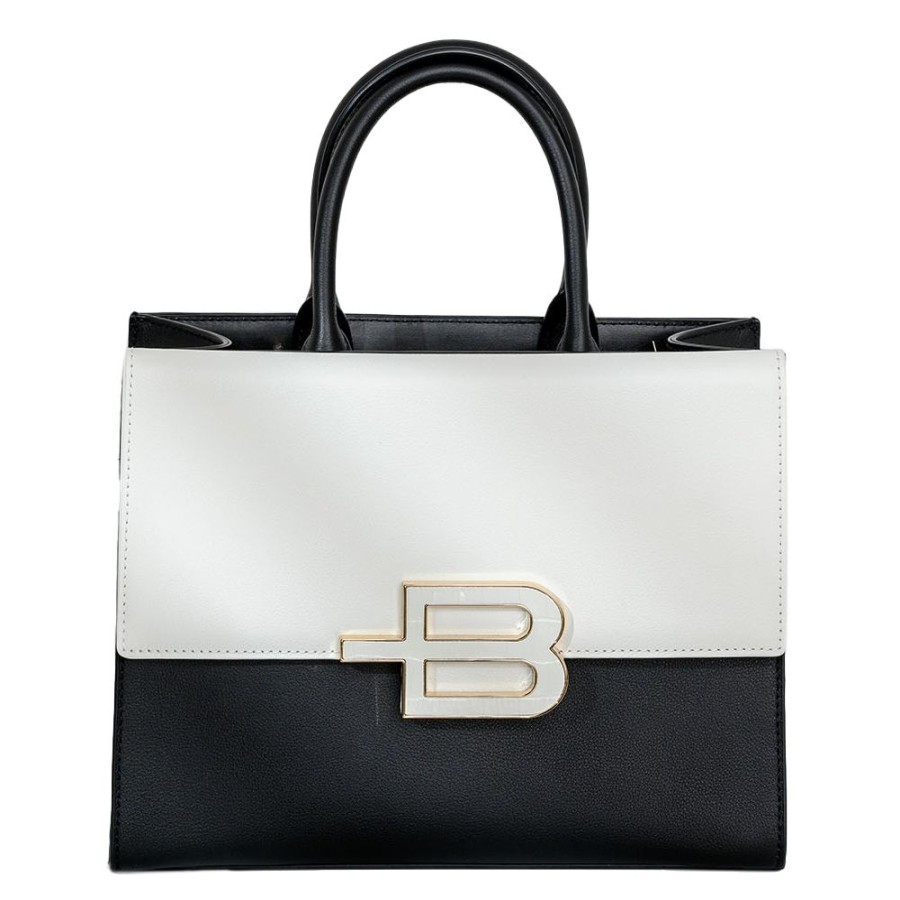 Women Baldinini Trend Women'S Handbags | Baldinini Trend Chic Monochrome Calfskin Handbag