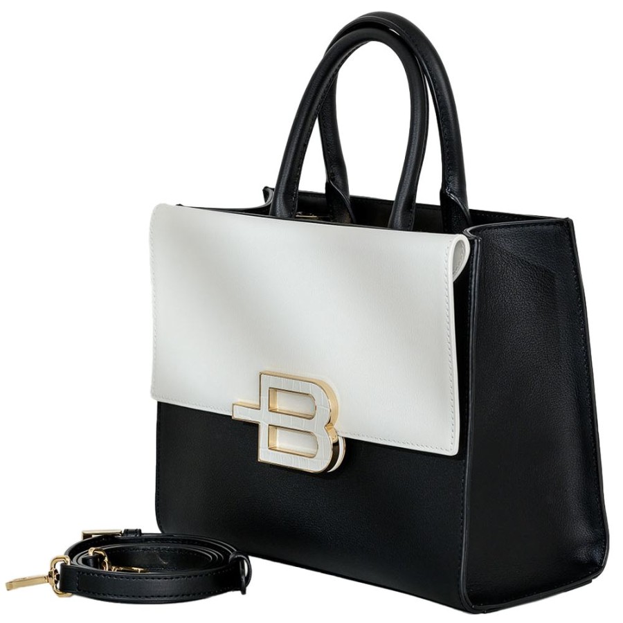 Women Baldinini Trend Women'S Handbags | Baldinini Trend Chic Monochrome Calfskin Handbag