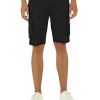 Men Fred Mello Men'S Shorts | Fred Mello Chic Black Cotton Bermuda Shorts For Men