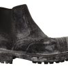 Men Dolce & Gabbana Men'S Boots | Dolce & Gabbana Gray Leather Ankle Casual Mens Boots