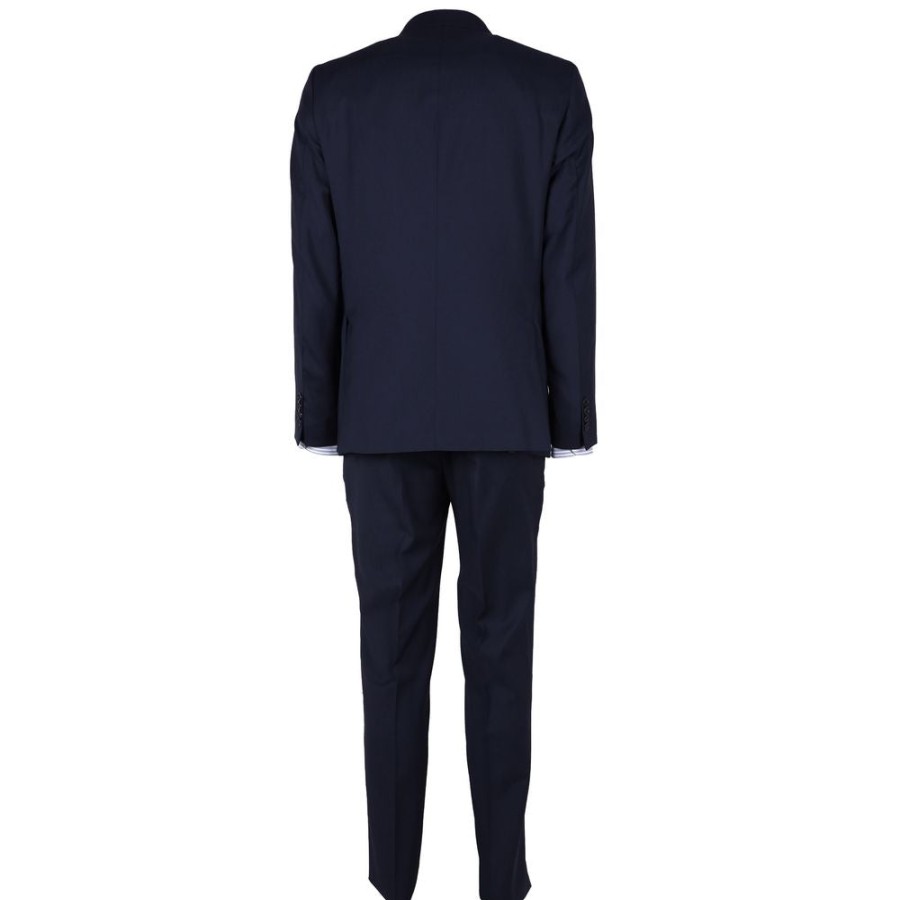 Men Made in Italy Men'S Suits | Made In Italy Blue Wool Vergine Suit