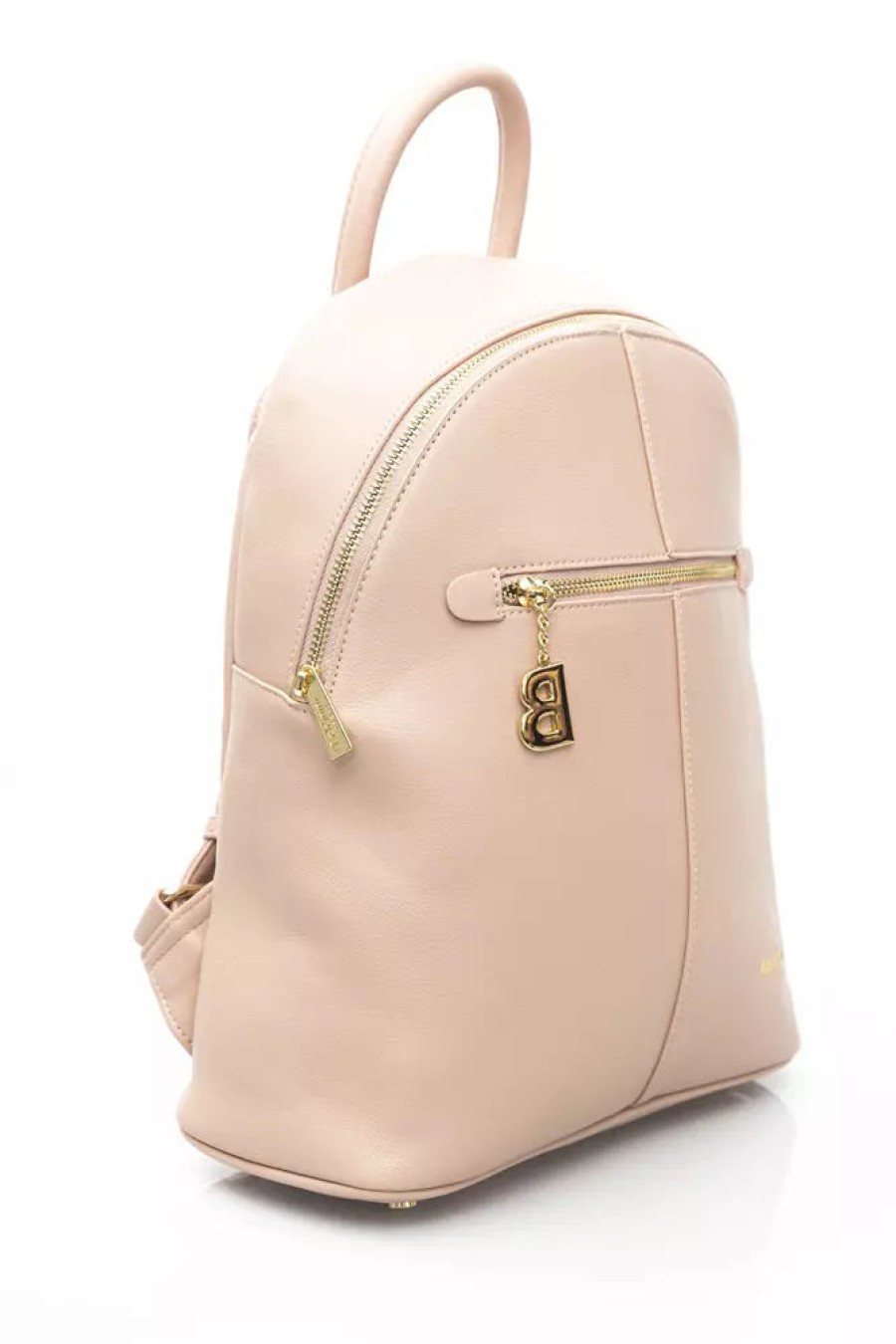 Women Baldinini Trend Women Backpacks | Baldinini Trend Elegant Golden-Detailed Pink Backpack