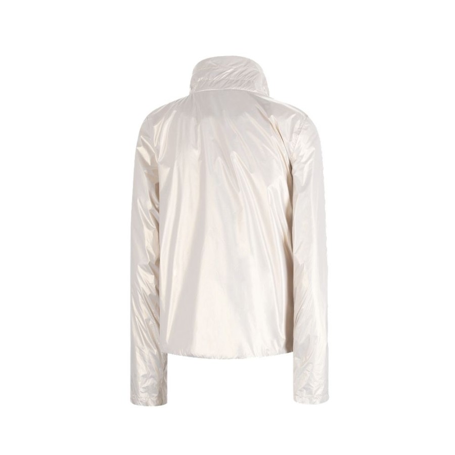 Women Yes Zee Women'S Jackets & Coats | Yes Zee Pearlescent Nylon Three-Zip Jacket