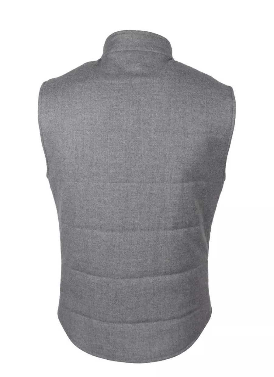 Men Made in Italy Men'S Vests | Made In Italy Italian Wool-Cashmere Blended Vest In Beige