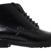 Men Dolce & Gabbana Men'S Boots | Dolce & Gabbana Black Leather Men Short Boots Lace Up Shoes