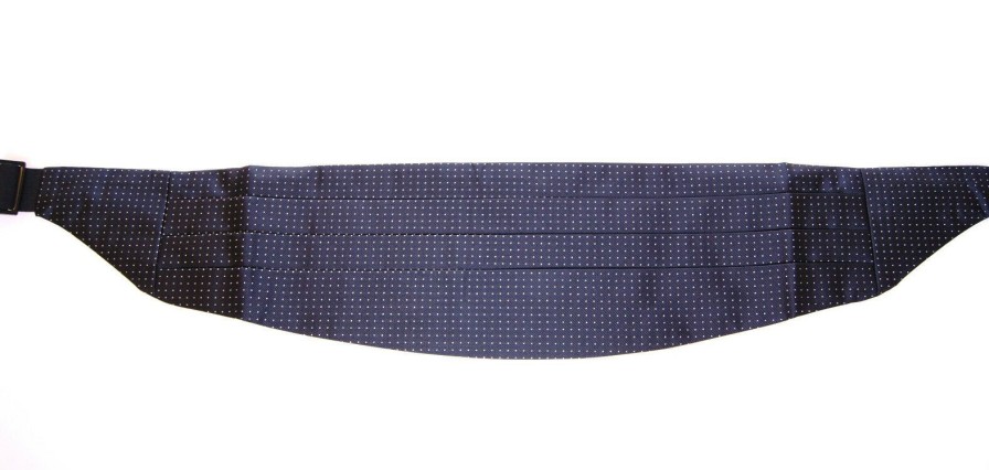 Men Dolce & Gabbana Men'S Cummerband | Dolce & Gabbana Blue Waist Smoking Tuxedo Cummerbund Belt