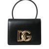 Women Dolce & Gabbana Women Belt Bags | Dolce & Gabbana Black Leather Mini Belt Waist Dg Girls Purse Bag