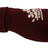 Men Dolce & Gabbana Men'S Gloves | Dolce & Gabbana Red White D&G Logo Crown Cashmere Gloves