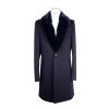 Men Made in Italy Men'S Jackets | Made In Italy Elegant Virgin Wool Coat With Removable Mink Fur