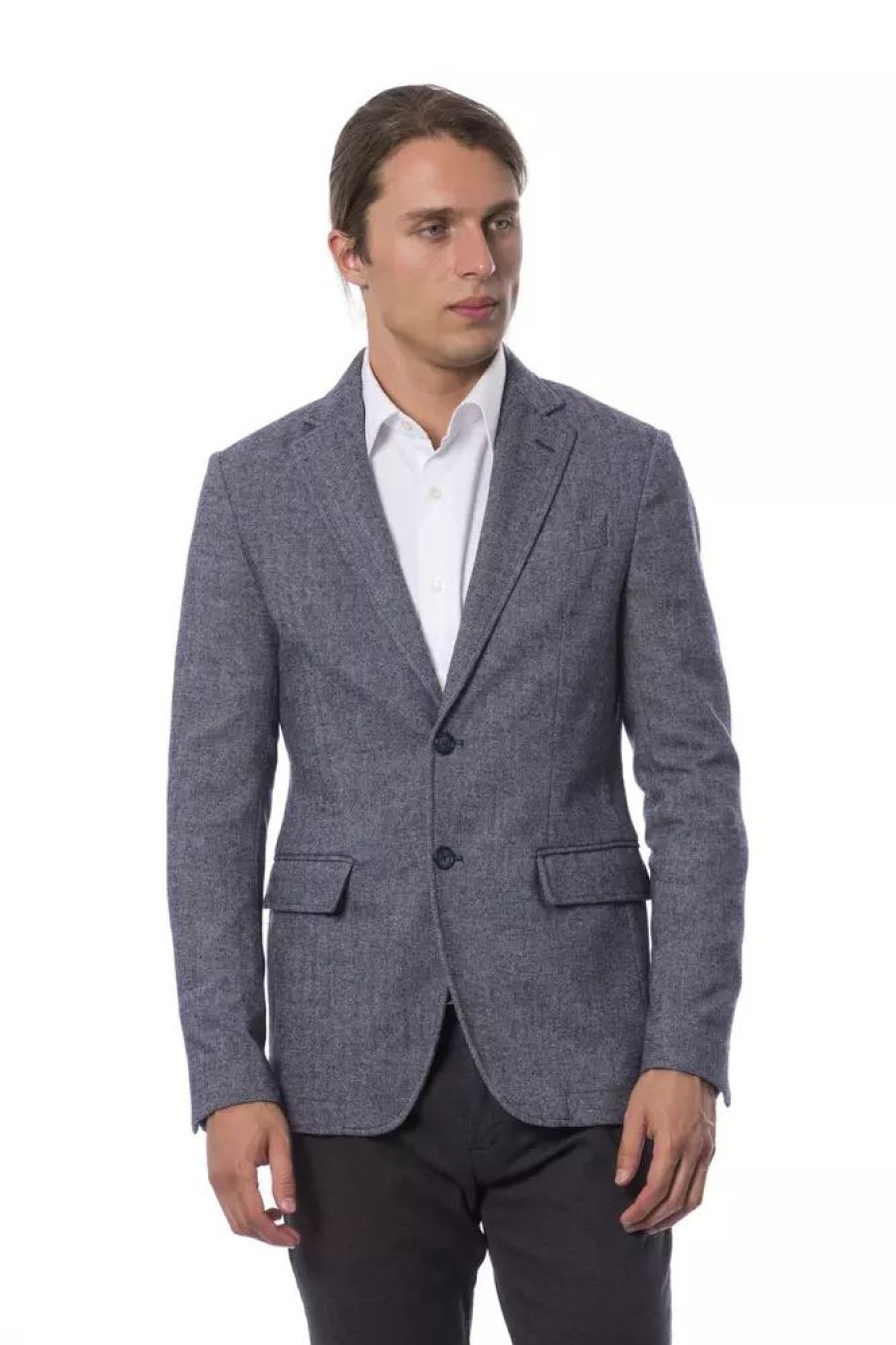 Men Verri Men'S Blazers | Verri Blue Polyester Blazer