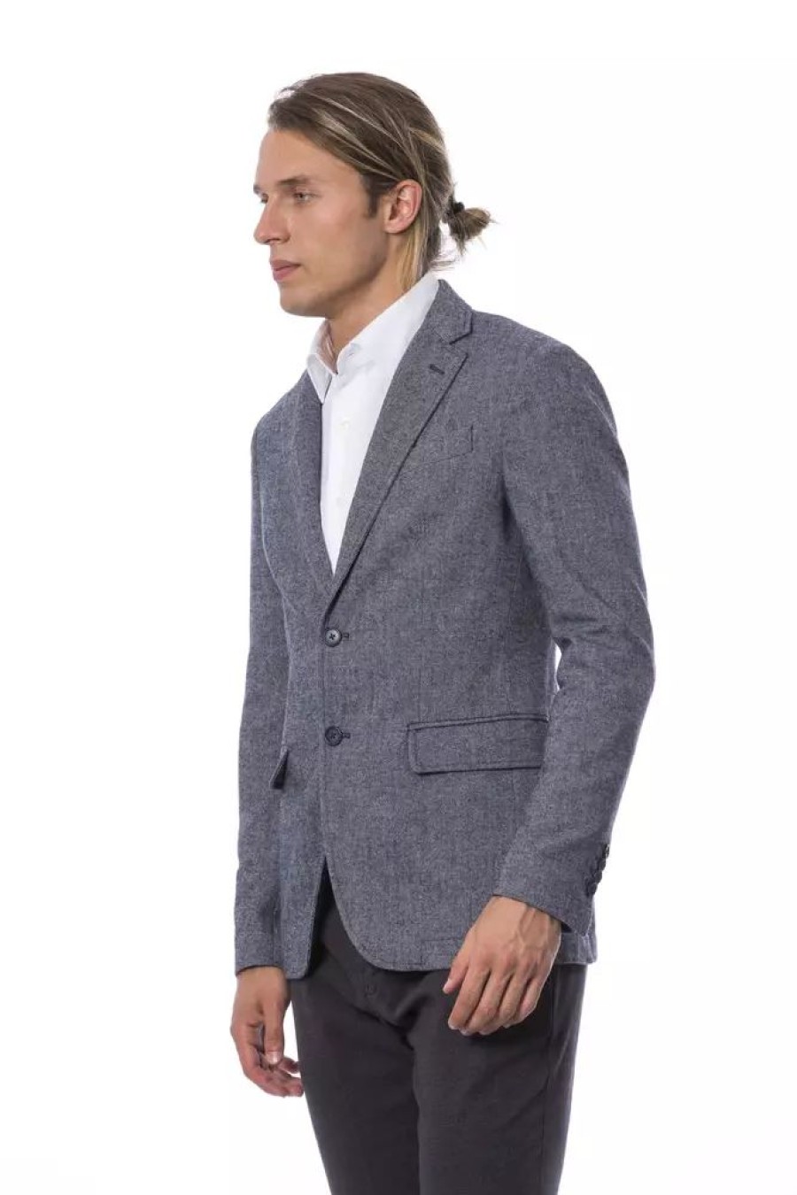 Men Verri Men'S Blazers | Verri Blue Polyester Blazer