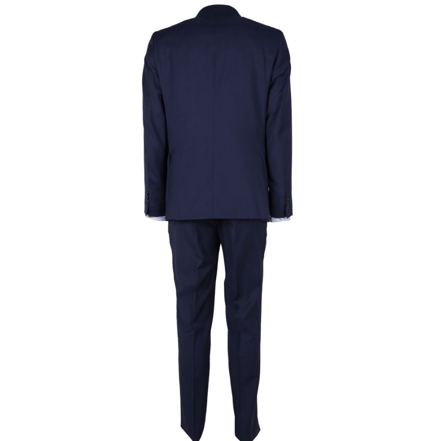 Men Made in Italy Men'S Suits | Made In Italy Blue Wool Vergine Suit