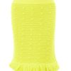 Women Bottega Veneta Women'S Skirts | Bottega Veneta Knitted Yellow Skirt