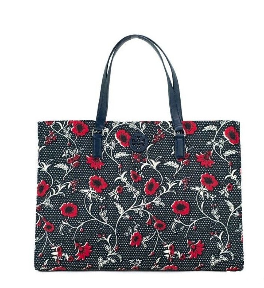 Women Tory Burch Women'S Tote Bags | Tory Burch Medium Nylon Retro Batik Print Shoulder Tote Handbag