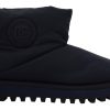 Men Dolce & Gabbana Men'S Boots | Dolce & Gabbana Blue Nylon Boots Padded Mid Calf Shoes