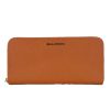 Women Baldinini Trend Women'S Wallets | Baldinini Trend Elegant Orange Leather Zip Wallet