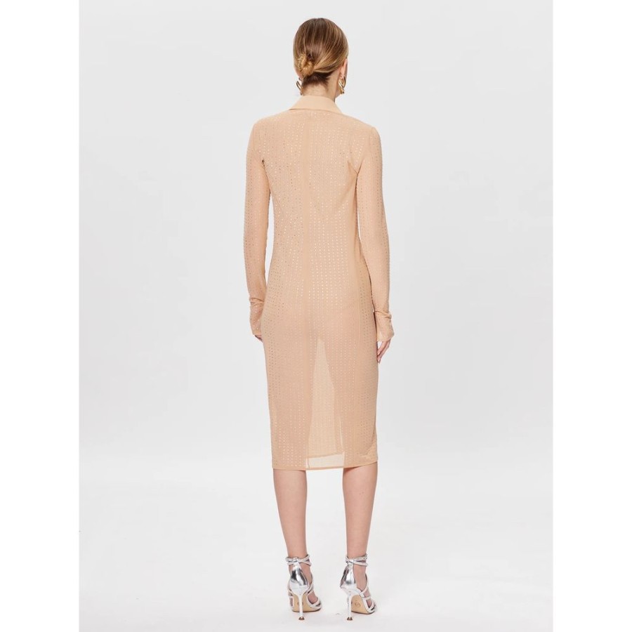 Women Patrizia Pepe Women'S Dresses | Patrizia Pepe Beige Polyester Dress