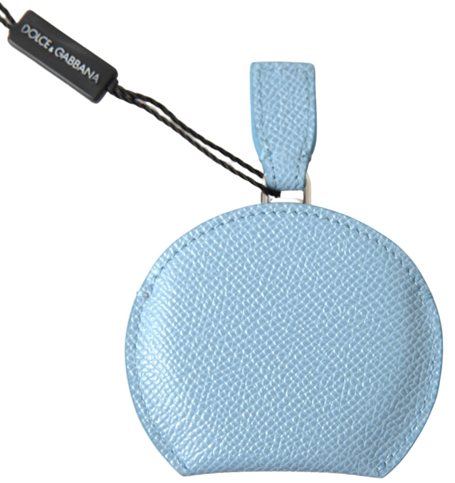 Women Dolce & Gabbana Women'S Others Accessories | Dolce & Gabbana Light Blue Calfskin Leather Mirror Holder