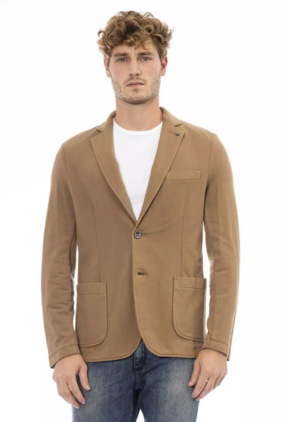 Men Distretto12 Men'S Blazers | Distretto12 Elegant Cotton-Elastane Fabric Jacket