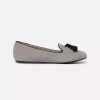 Women Charles Philip Women'S Flat Shoes | Charles Philip Elegant Gray Suede Tassel Moccasins