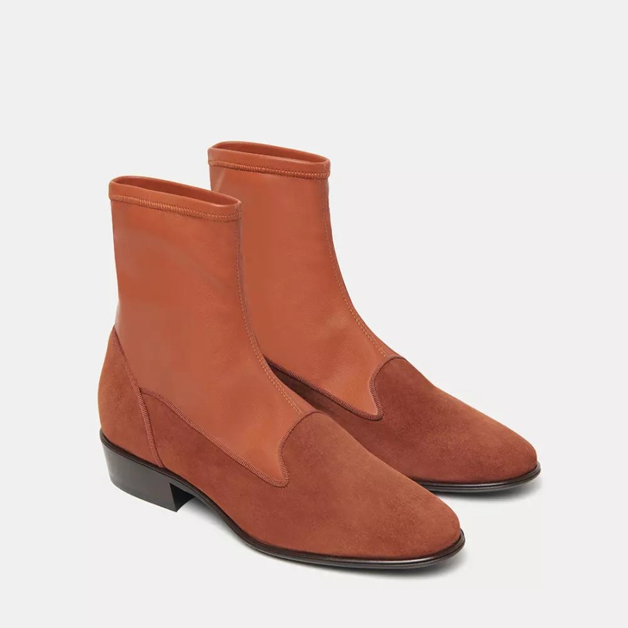 Women Charles Philip Women'S Boots | Charles Philip Elegant Suede Leather Ankle Boots