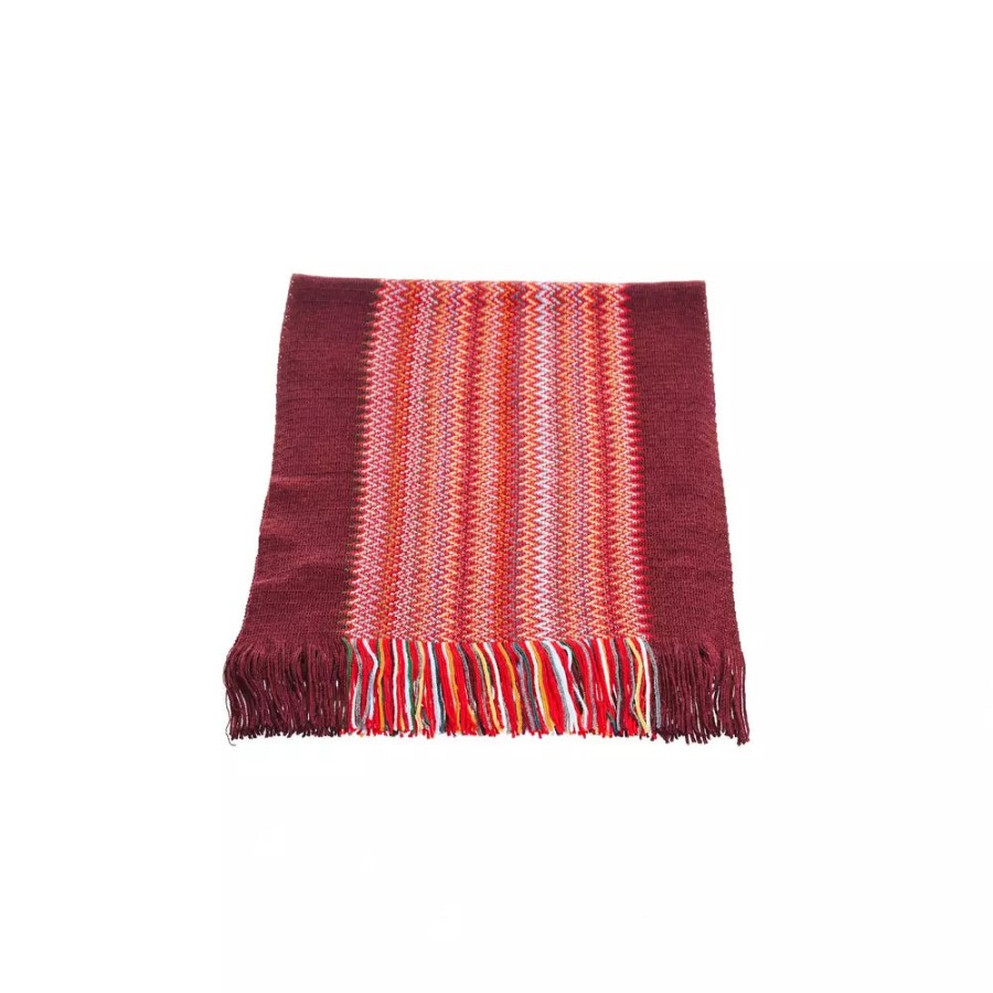 Men Missoni Men'S Scarves | Missoni Geometric Pattern Fringed Luxury Scarf