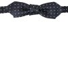 Men Dolce & Gabbana Men'S Ties & Bowties | Dolce & Gabbana Blue Polka Dot Silk Adjustable Men Neck Papillon Bow T