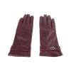 Women Cavalli Class Women'S Gloves | Cavalli Class Elegant Red Lambskin Leather Gloves