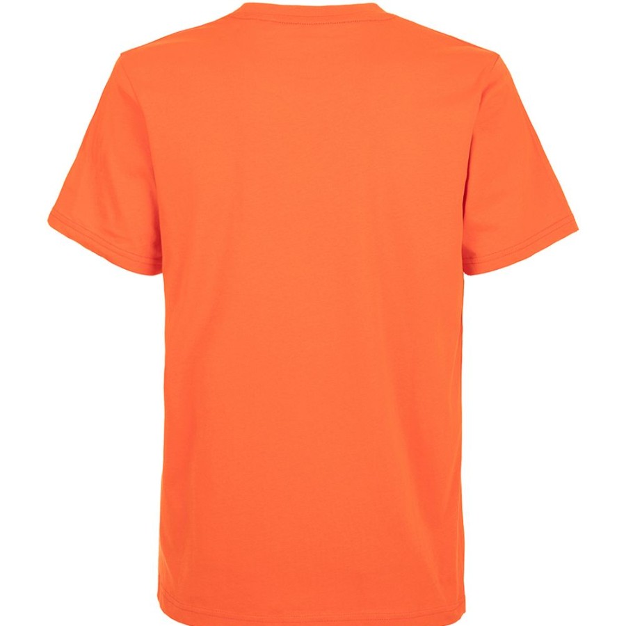 Men Fred Mello Men'S T-Shirts | Fred Mello Orange Cotton Logo Tee For The Modern Man