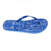 Men Just Cavalli Men'S Slide Sandals | Just Cavalli Chic Light Blue Logo Men'S Flip Flops