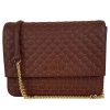 Women Baldinini Trend Women'S Crossbody Bags | Baldinini Trend Quilted Calfskin Shoulder Bag With Studs