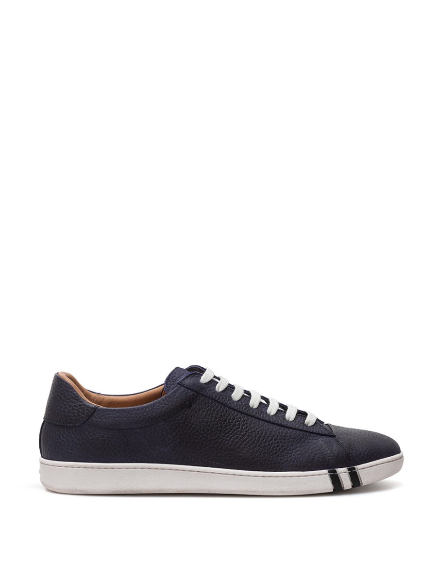 Men Bally Men'S Sneakers | Bally Blue Leather Sneakers