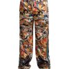 Men Dolce & Gabbana Men'S Jeans & Pants | Dolce & Gabbana Multicolor Marble Print Satin Pants