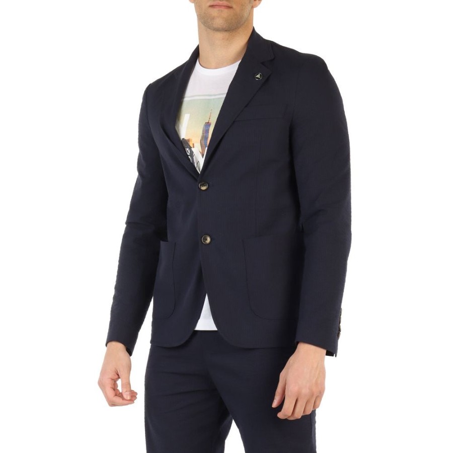 Men Fred Mello Men'S Blazers | Fred Mello Chic Light Cotton Men'S Jacket