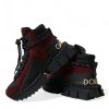 Men Dolce & Gabbana Men'S Sneakers | Dolce & Gabbana Burgundy Super King High Top Men Sneakers Shoes