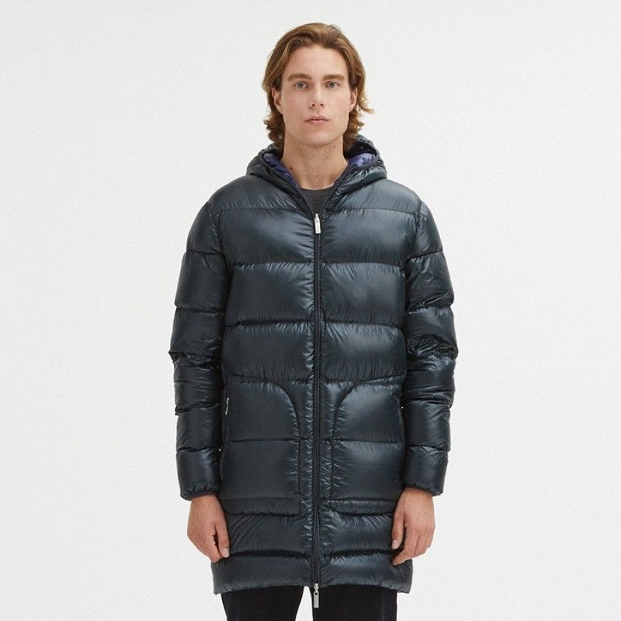 Men Centogrammi Men'S Jackets | Centogrammi Reversible Duck Feather Padded Jacket