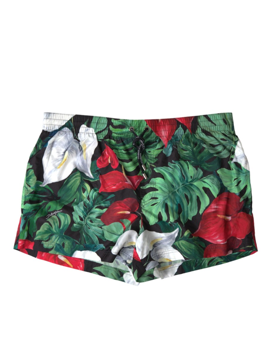 Men Dolce & Gabbana Men'S Swimwear | Dolce & Gabbana Multicolor Printed Swimming Beachwear Swimwear