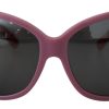 Women Dolce & Gabbana | Dolce & Gabbana Pink Red Plastic Frame Oversized Dg4033 Sunglasses