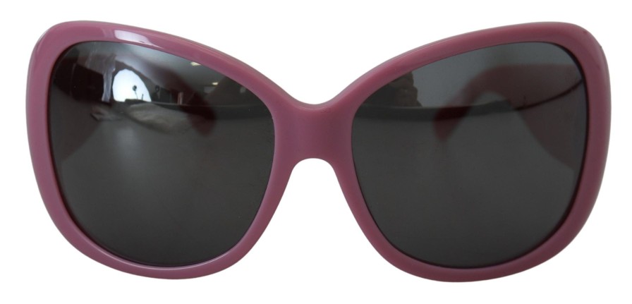 Women Dolce & Gabbana | Dolce & Gabbana Pink Red Plastic Frame Oversized Dg4033 Sunglasses