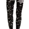 Women Dolce & Gabbana Women'S Tights And Socks | Dolce & Gabbana Black White Stars Print Nylon Stockings