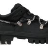 Men Dolce & Gabbana Men'S Boots | Dolce & Gabbana Black Trekking Derby Logo Sneakers