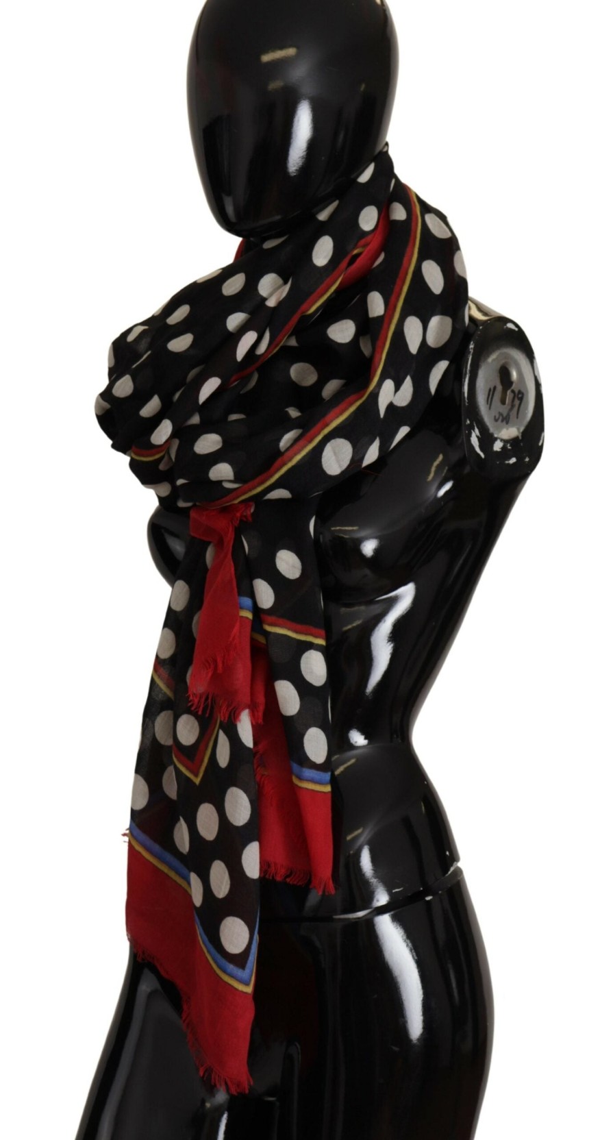 Women Dolce & Gabbana Women'S Scarves | Dolce & Gabbana Multicolor Polka Dots Neck Wrap Shawl Scarf